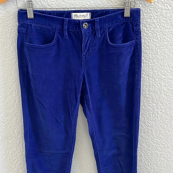 Madewell Womens Skinny Stretch Cords Corduroy Pants Indigo Blue 25/32 - Picture 3 of 6